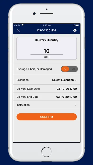 Zrzuty ekranu DSV DELIVERY