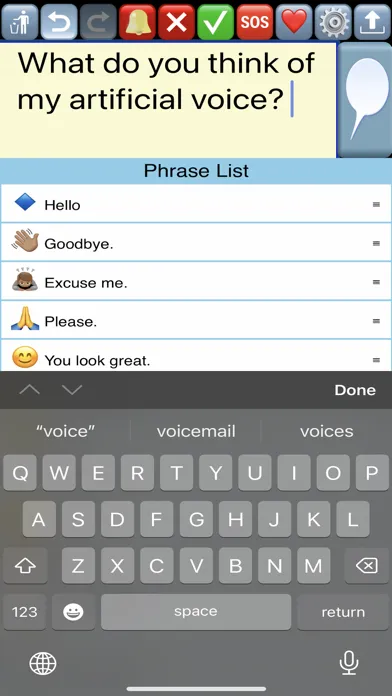 Tangkapan skrin TexCom Text Communicator