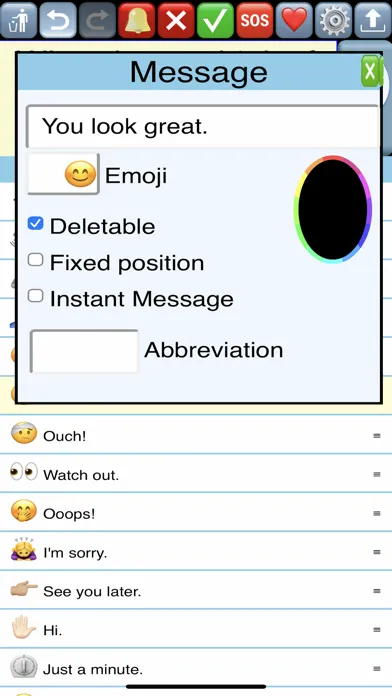 Tangkapan skrin TexCom Text Communicator