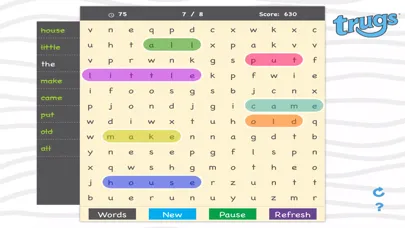 Tangkapan layar Trugs WordSearch 1