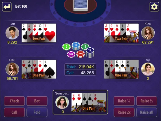 Captures d'écran de Hong Kong Poker iPad 
