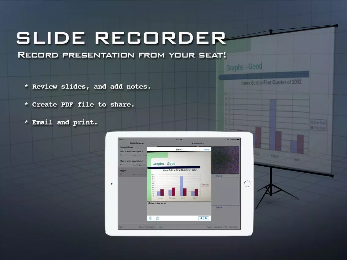 Tangkapan layar Slide Recorder iPad 