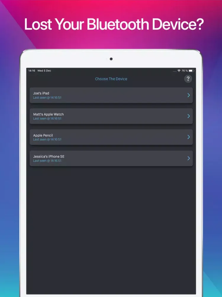 FindIt - Find My BT Device iPad  Ekran Görüntüleri
