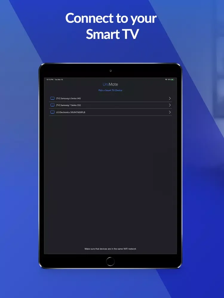 UniMote - Smart TV Remote iPad  سکرین شاٹس