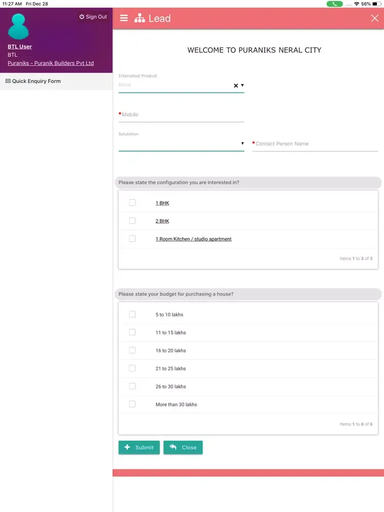 CRM Thread iPad  スクリーンショット