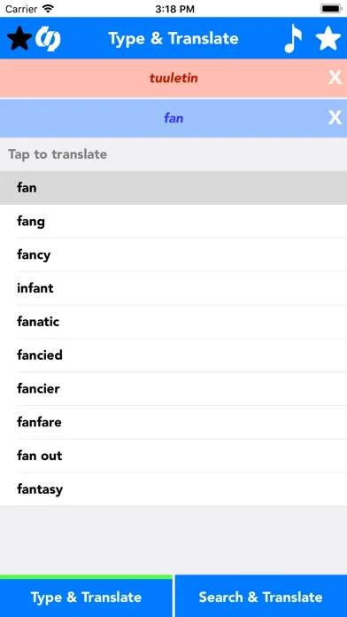 Captures d'écran de English to Finnish Translator