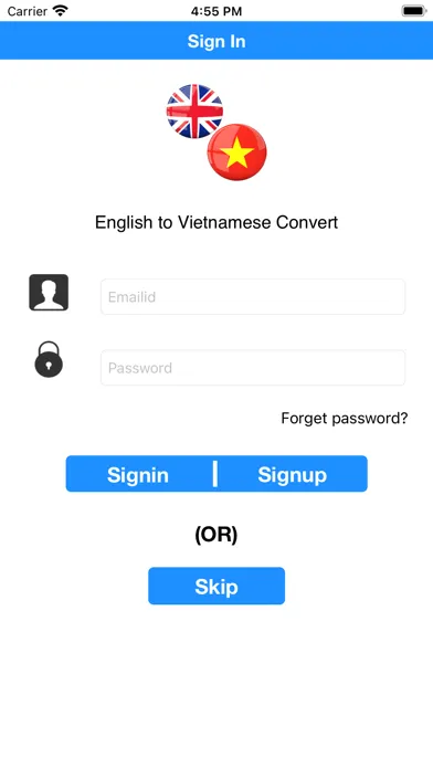 Capturas de tela do English to Vietnamese Convert