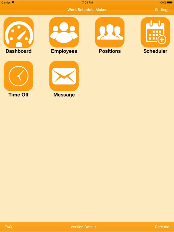 Work Schedule Maker iPad スクリーンショット