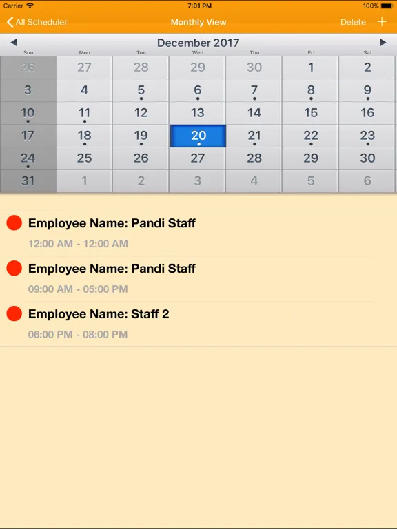 Work Schedule Maker iPad スクリーンショット
