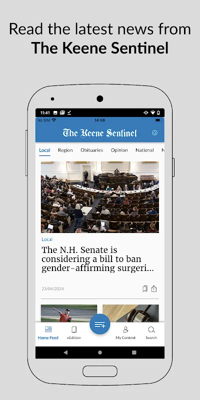 Zrzuty ekranu Keene Sentinel