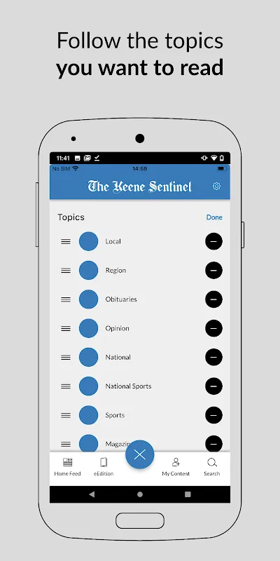 Zrzuty ekranu Keene Sentinel