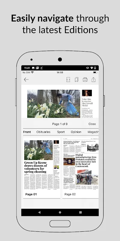 Zrzuty ekranu Keene Sentinel