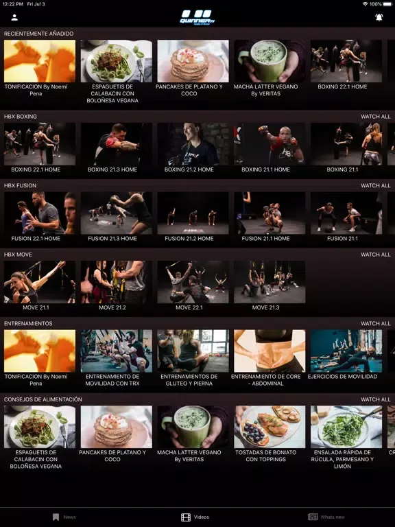 Скриншоты Quinner tv iPad 