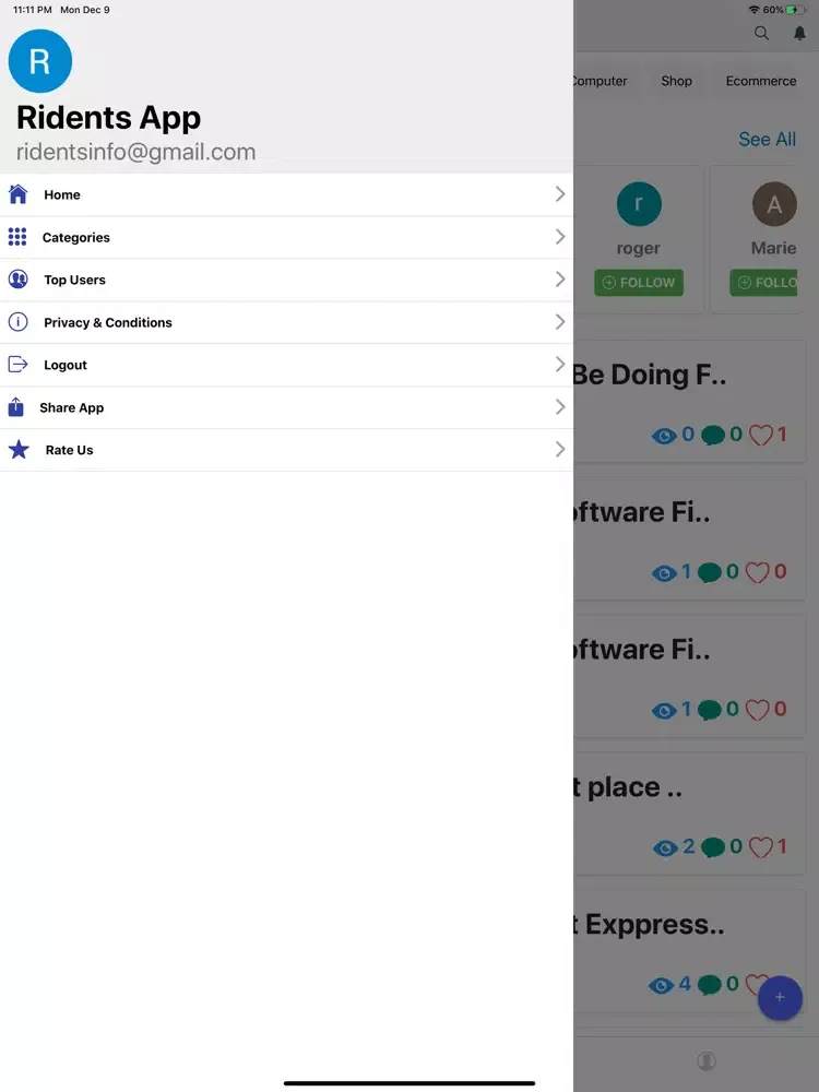 Capturas de tela do SEO Backlinks - Ridents iPad 