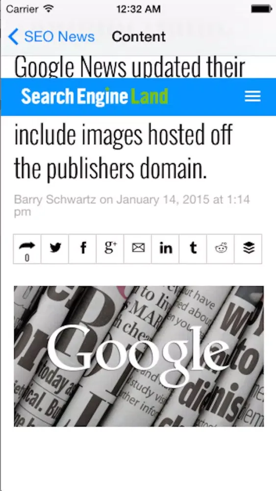 SEO News - SEO RSS Feed Screenshots