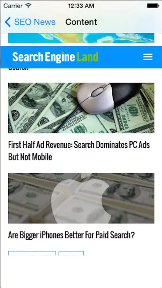 SEO News - SEO RSS Feed Screenshots