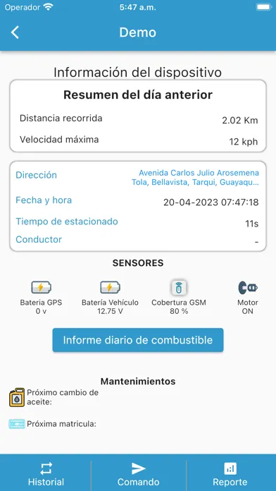 Capturas de tela do Easytrack Pro