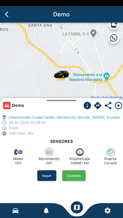 Capturas de tela do Global Connect GPS