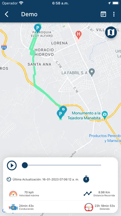 Capturas de tela do Global Connect GPS