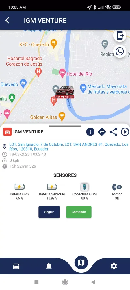 Zrzuty ekranu Quevedo GPS
