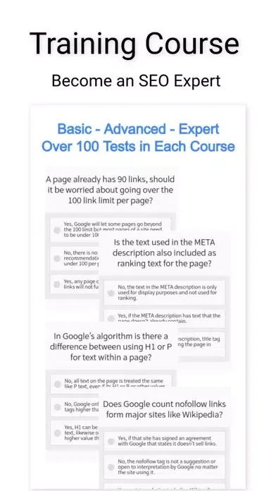 ภาพหน้าจอของ SEO Training & Tools