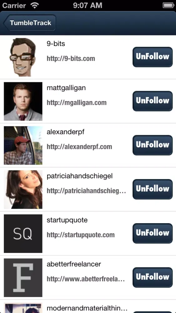 ภาพหน้าจอของ TumbleTrack Followers on Tumblr Lite - Track UnFollowers and View Quotes or Pictures