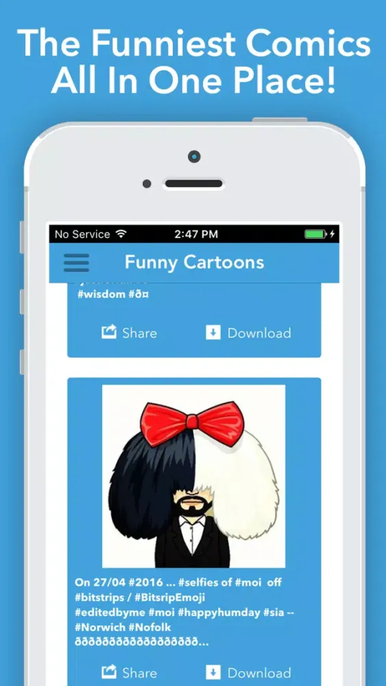 Funny Cartoon Strips and Photos Free - Download The Best Bit Comics スクリーンショット