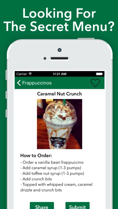 Capturas de pantalla de Secret Menu for Starbucks Pro!