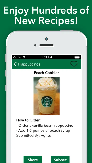 Capturas de pantalla de Secret Menu for Starbucks Pro!