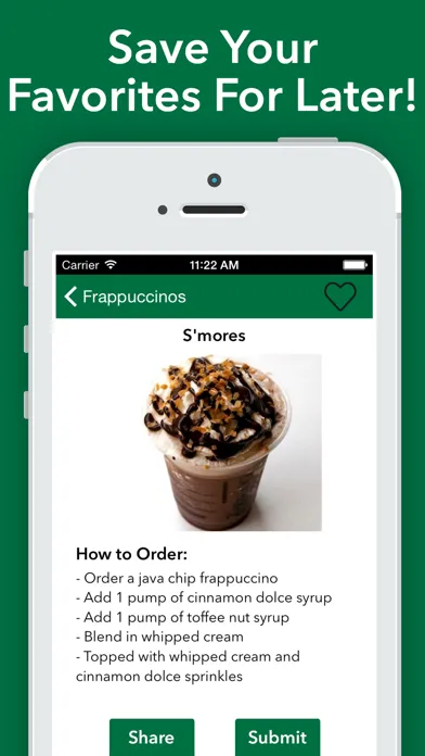 Capturas de pantalla de Secret Menu for Starbucks Pro!