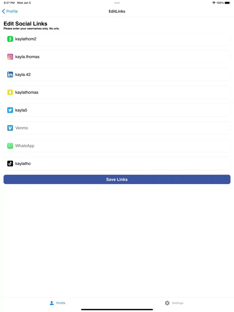 Telly - Share & Connect iPad  سکرین شاٹس
