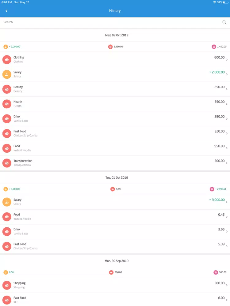 SepranPro: Expense Manager iPad  Screenshots