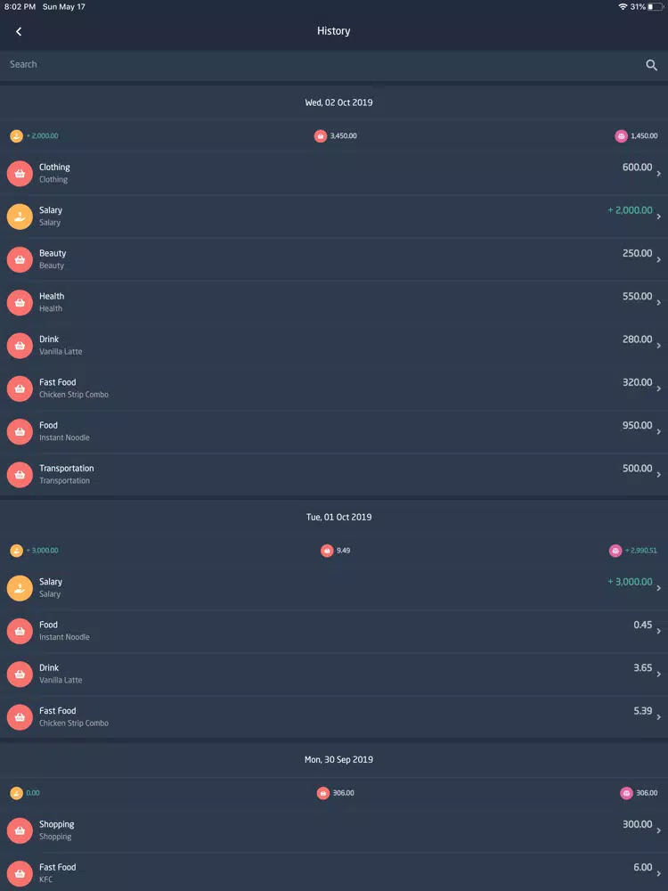SepranPro: Expense Manager iPad  Screenshots