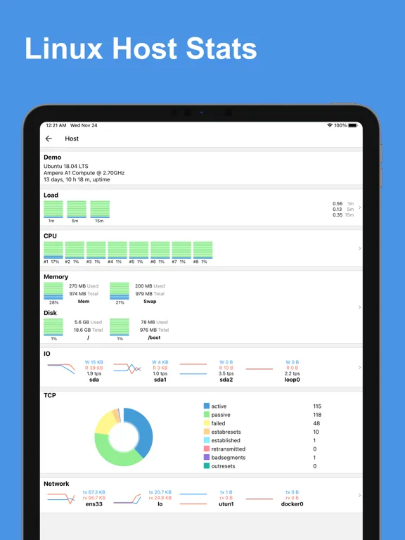 Скриншоты Docker & SSH Admin iPad 