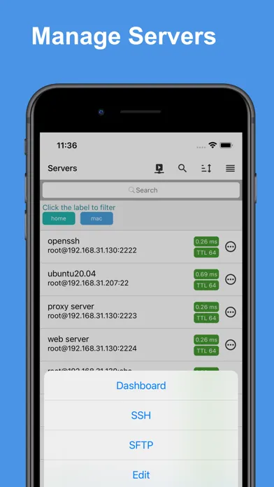 Скриншоты Docker & SSH Admin