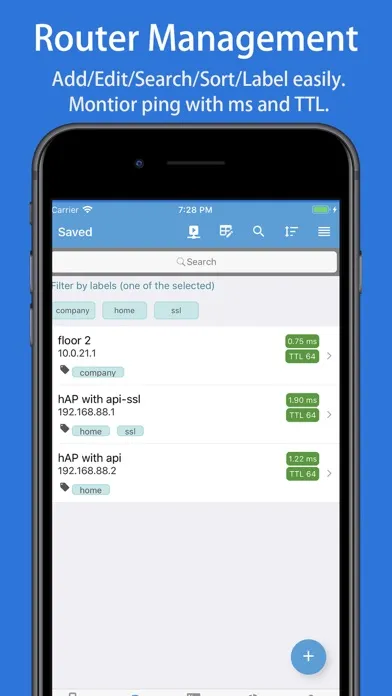 Captures d'écran de WinboxMobile - Router Admin