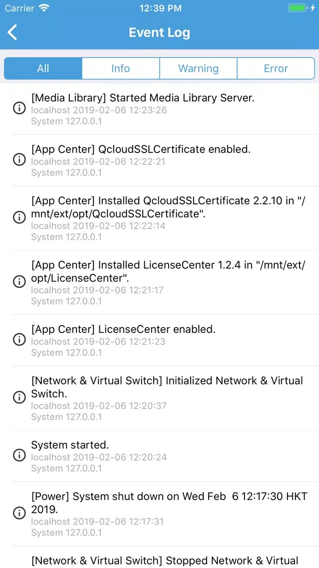 Скриншоты EasyUI for QNAP