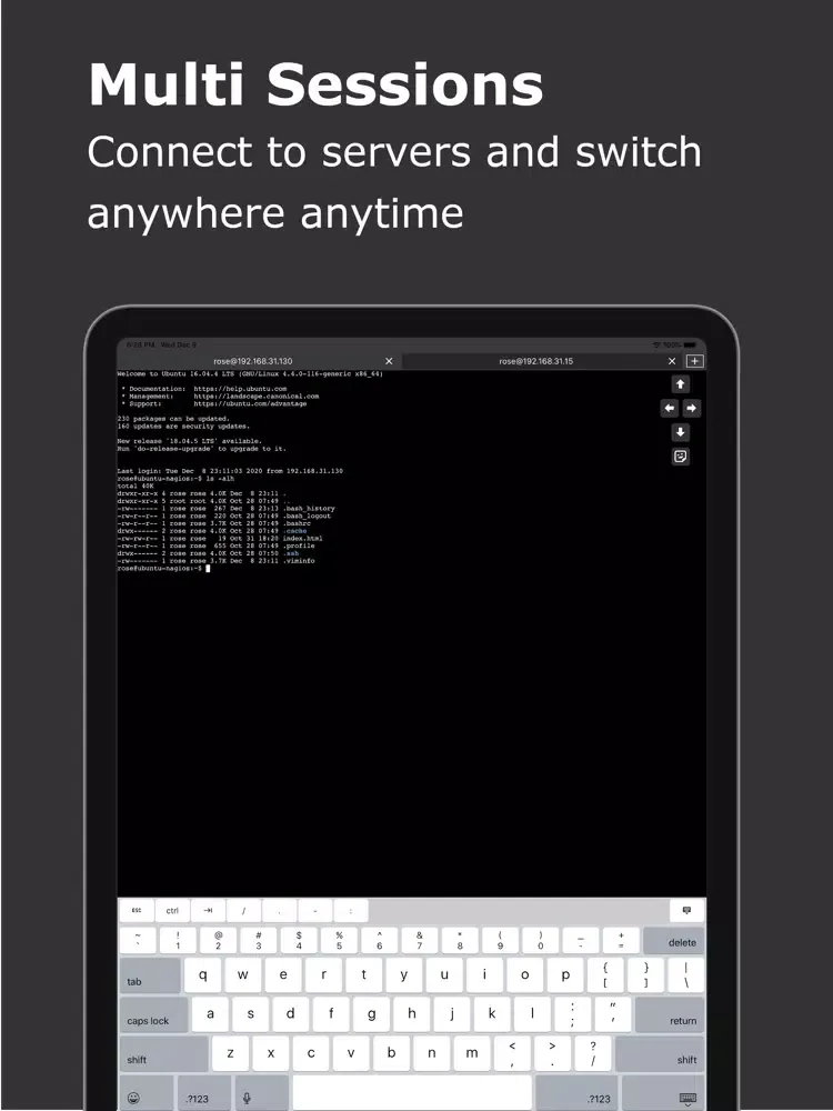 xTerminal Pro - SSH Client iPad 应用截图