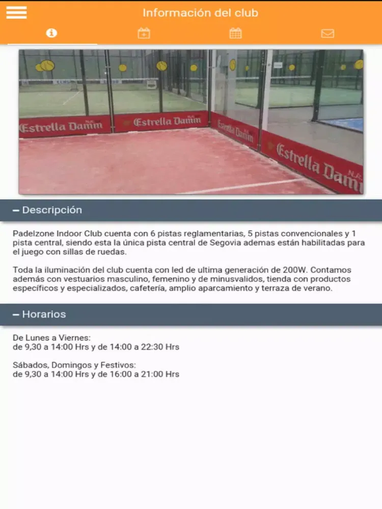 Padelzone Segovia iPad 应用截图