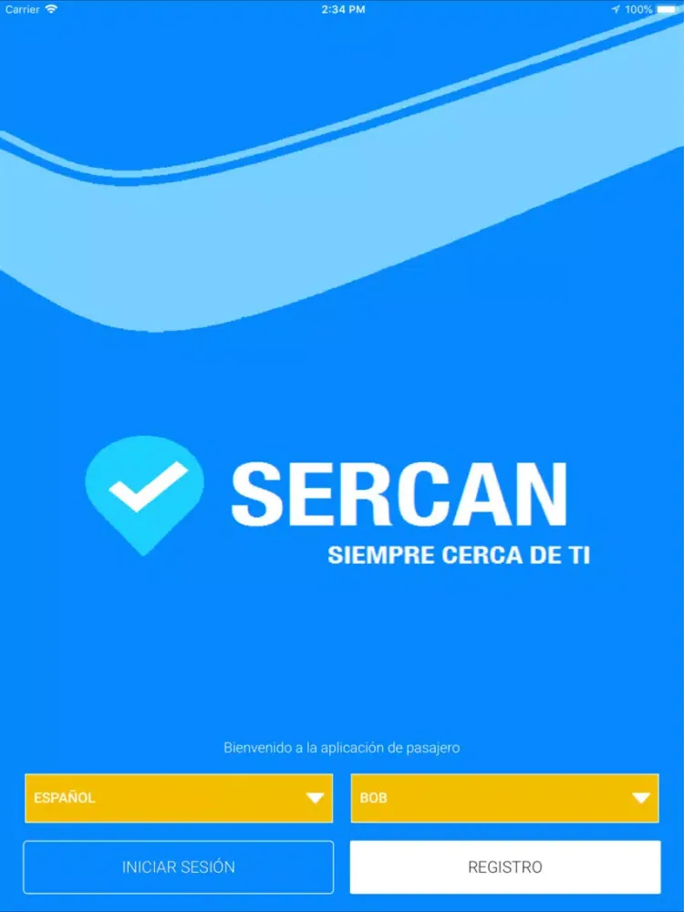Capturas de tela do Sercan Taxi iPad 