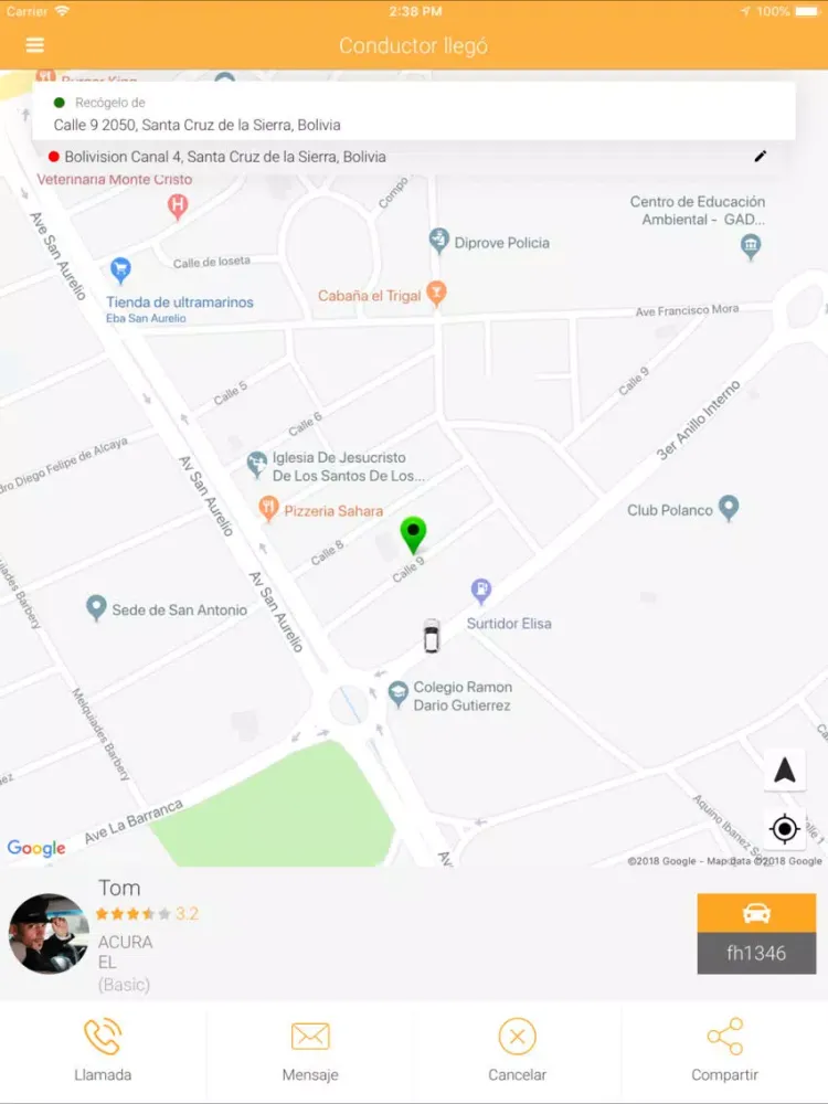 Capturas de tela do Sercan Taxi iPad 