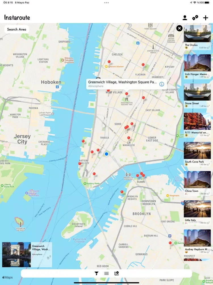 Instaroute iPad  Screenshots