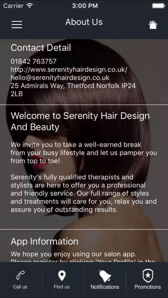 Serenity Hair Design And Beauty سکرین شاٹس
