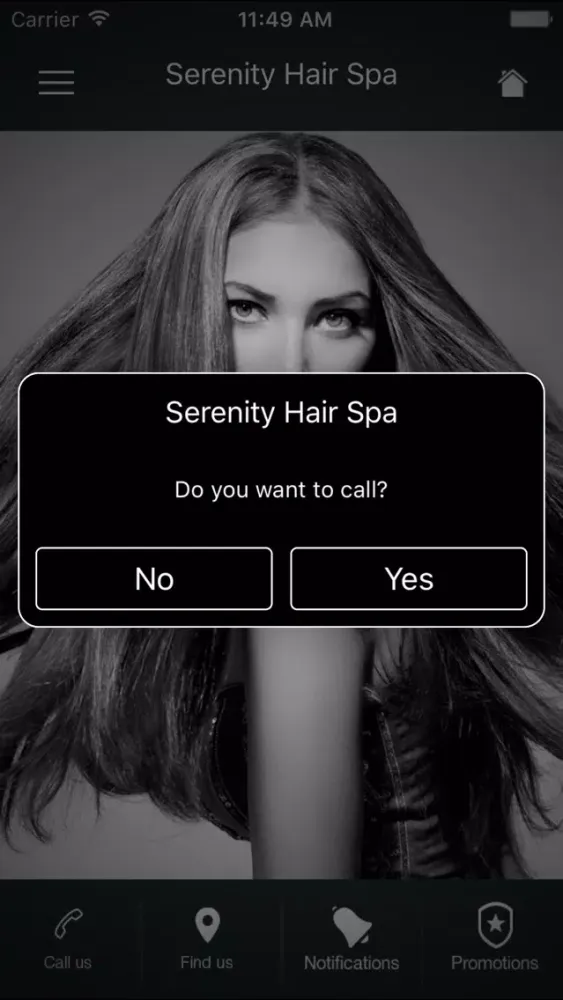 Ảnh chụp màn hình của Serenity Hair Spa