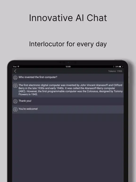 Tangkapan layar Chat AI: Chatbot Turbo iPad 