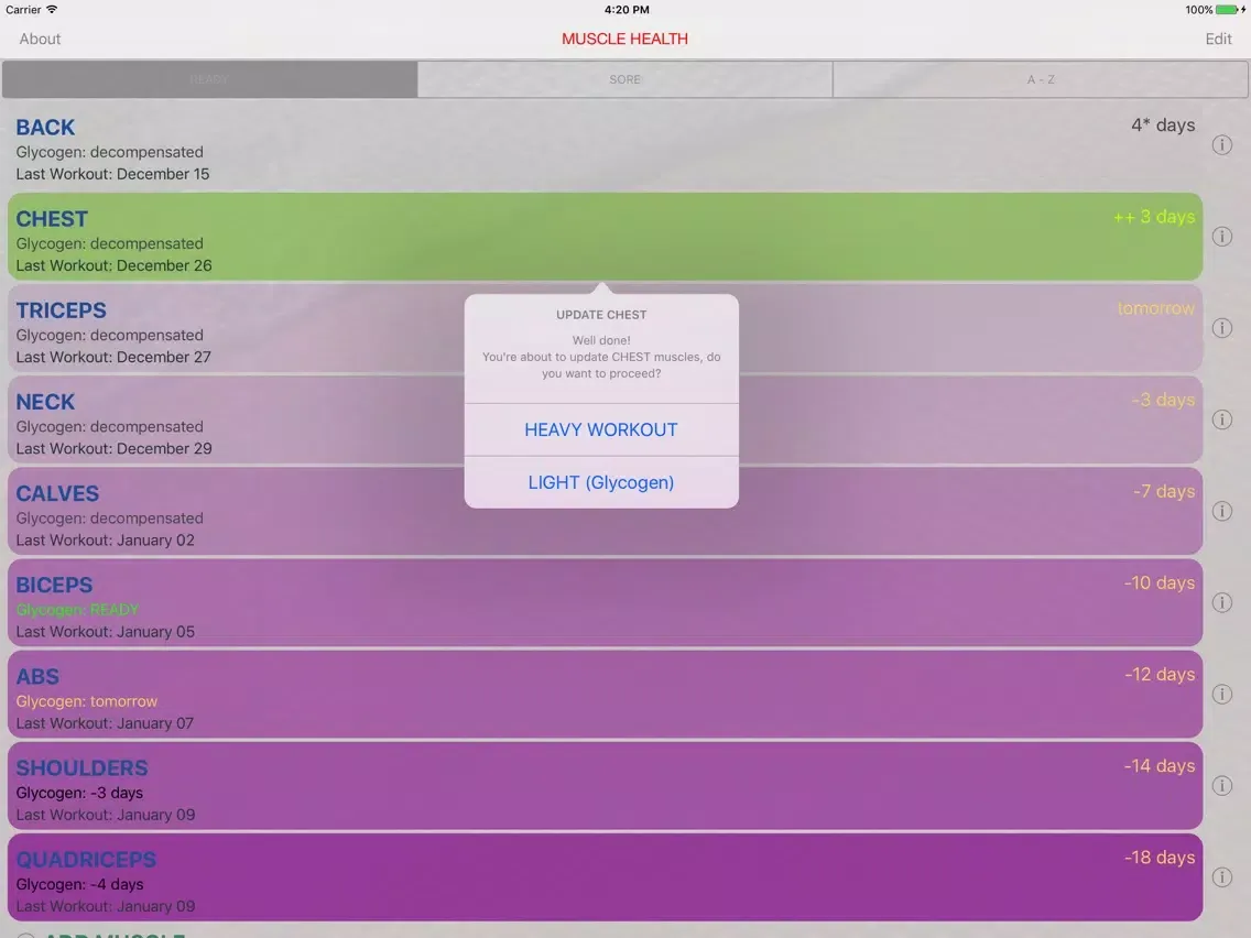 Скриншоты Muscle Health - Supercompensation Calculator iPad 