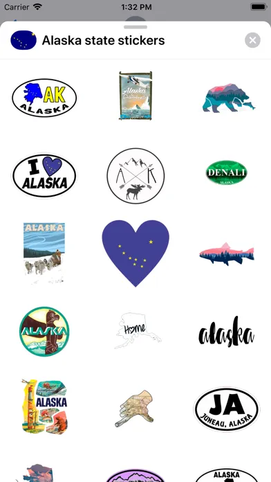 Скриншоты Alaska emoji - USA stickers