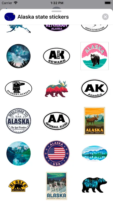 Скриншоты Alaska emoji - USA stickers