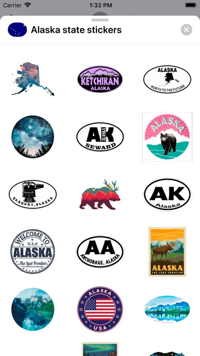 Скриншоты Alaska emoji - USA stickers