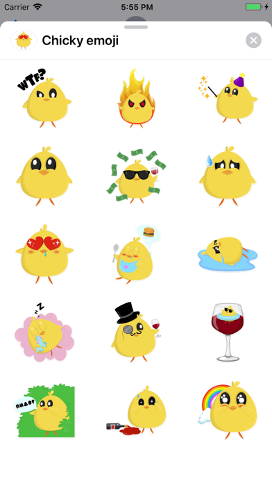 Ảnh chụp màn hình của Cute chicken stickers & emoji